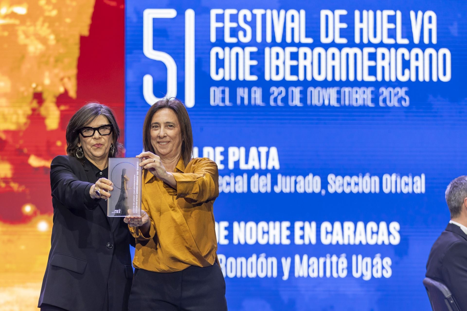 Así lucieron los premiados en la gala de clausura del 51 Festival de Cine Iberoamericano de Huelva