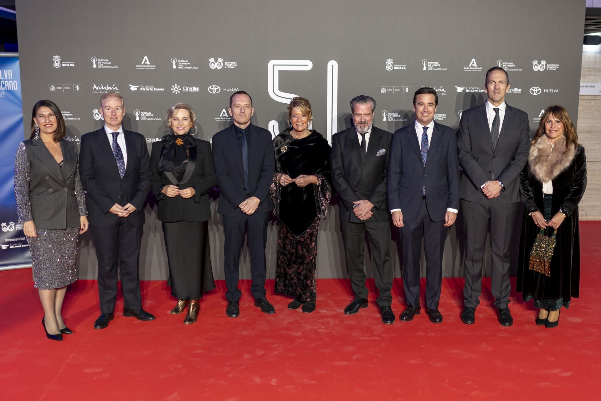 Así lucieron los premiados en la gala de clausura del 51 Festival de Cine Iberoamericano de Huelva