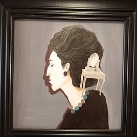 Uno de los cuadros que se pueden contemplar en la exposición de Noelia Melara.
