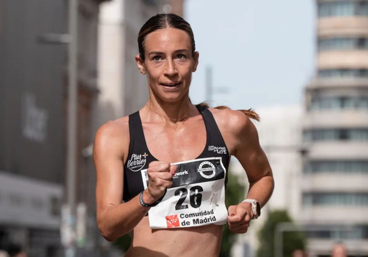 Laura García-Caro, durante la carrera