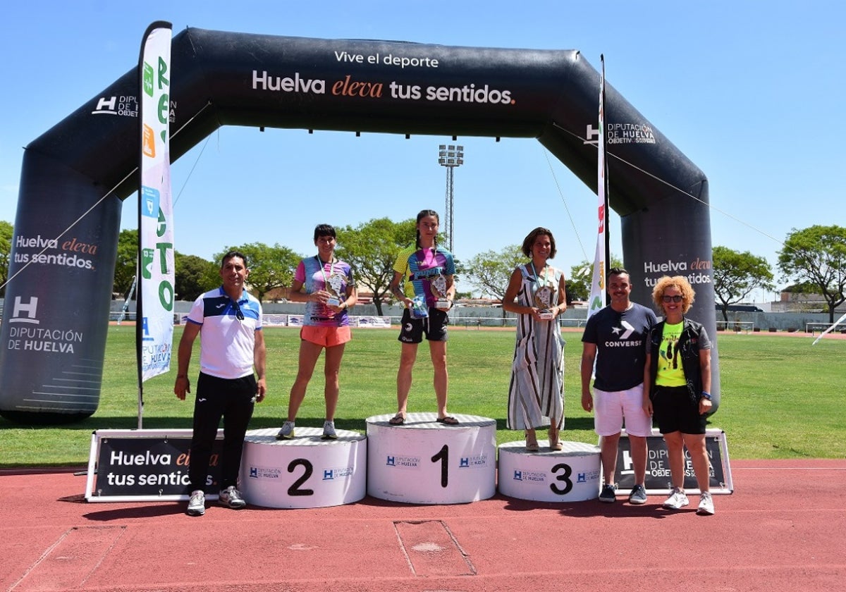 El podium en la categoría femenina