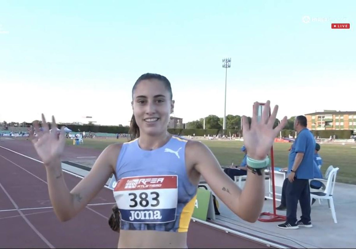 María Forero, tras lograr el oro nacional sub23 de 5.000 metros y la plaza para el Europeo