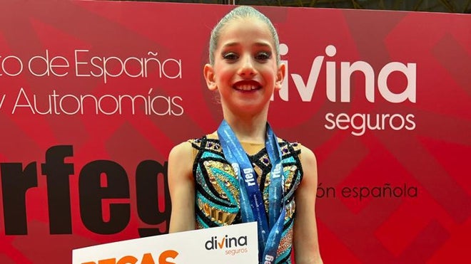 La gimnasta onubense en lo más alto del podium