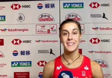 Carolina Marín, «un poquito desilusionada pero muy orgullosa» tras su plata mundial
