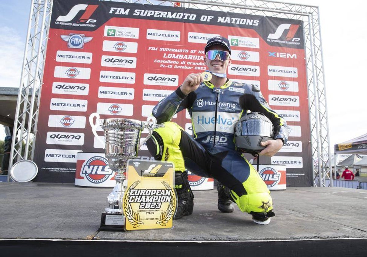 Paquito Gómez, campeón de Europa de Supermotard