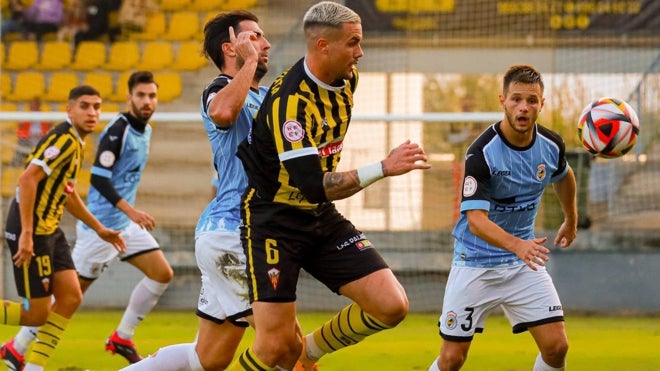 Kevin Bautista en el San Roque de Lepe-Balompédica Linense del pasado domingo