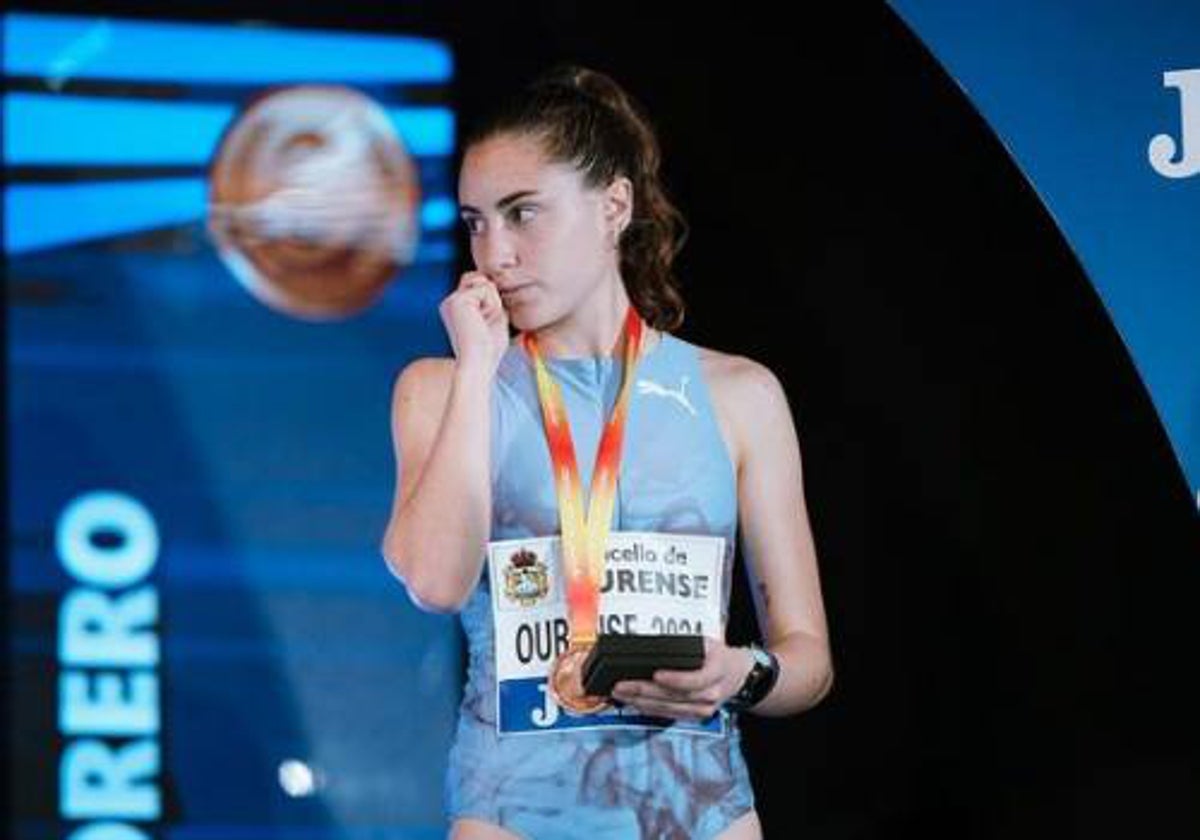 María Forero, con su medalla de bronce del Campeonato de España