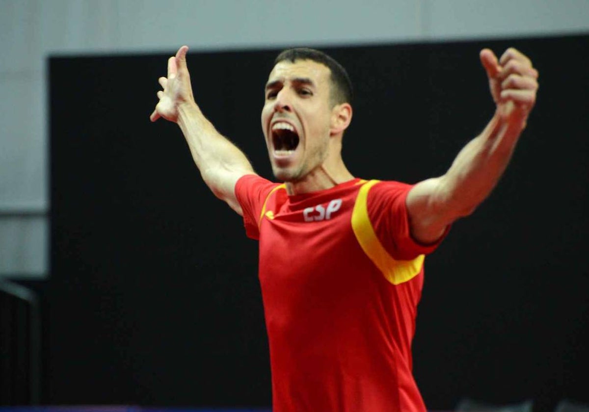 Álvaro Robles celebrando este viernes su pase a las semifinales del Preolímpico en Sarajevo