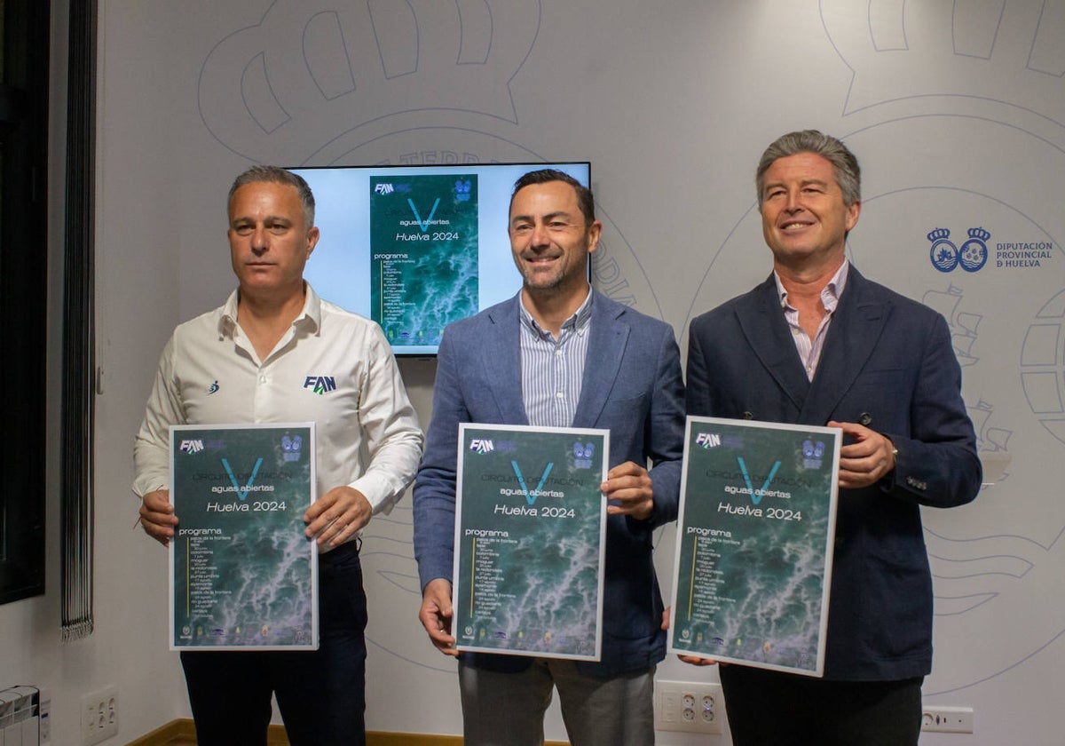 La presentación en la Diputación de Huelva del V Circuito Provincial de Aguas Abiertas