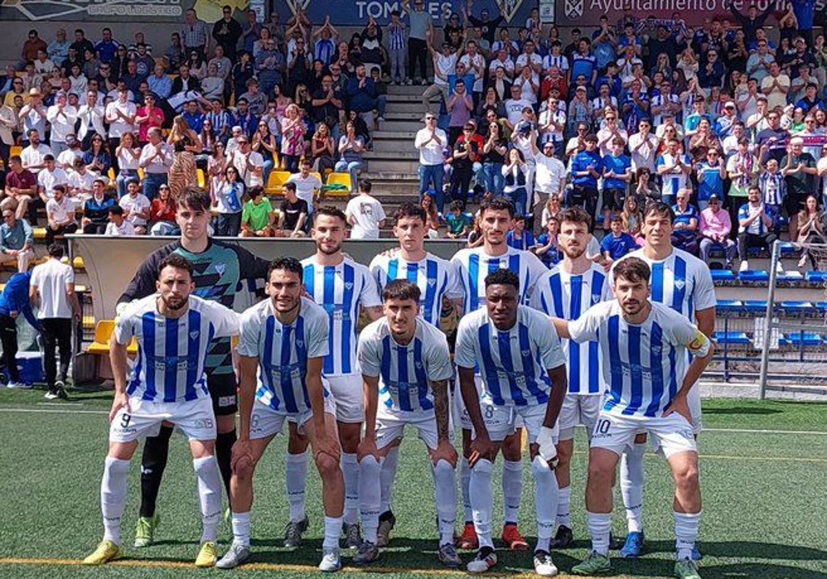 Once inicial del Bollullos durante su derrota de esta mañana contra el Tomares