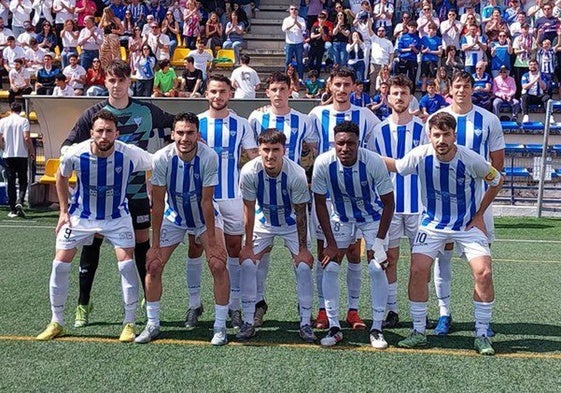 Once inicial del Bollullos durante su derrota de esta mañana contra el Tomares