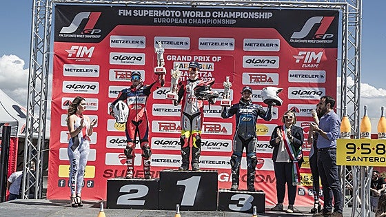Paquito Gómez sigue aspirando al título mundial de Supermotard tras ser segundo en Cerdeña