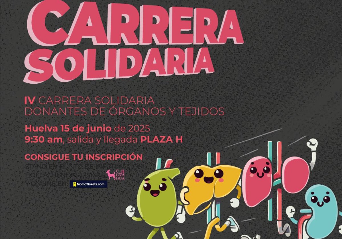 Cartel de la Carrera Solidaria Donantes de Órganos y Tejidos