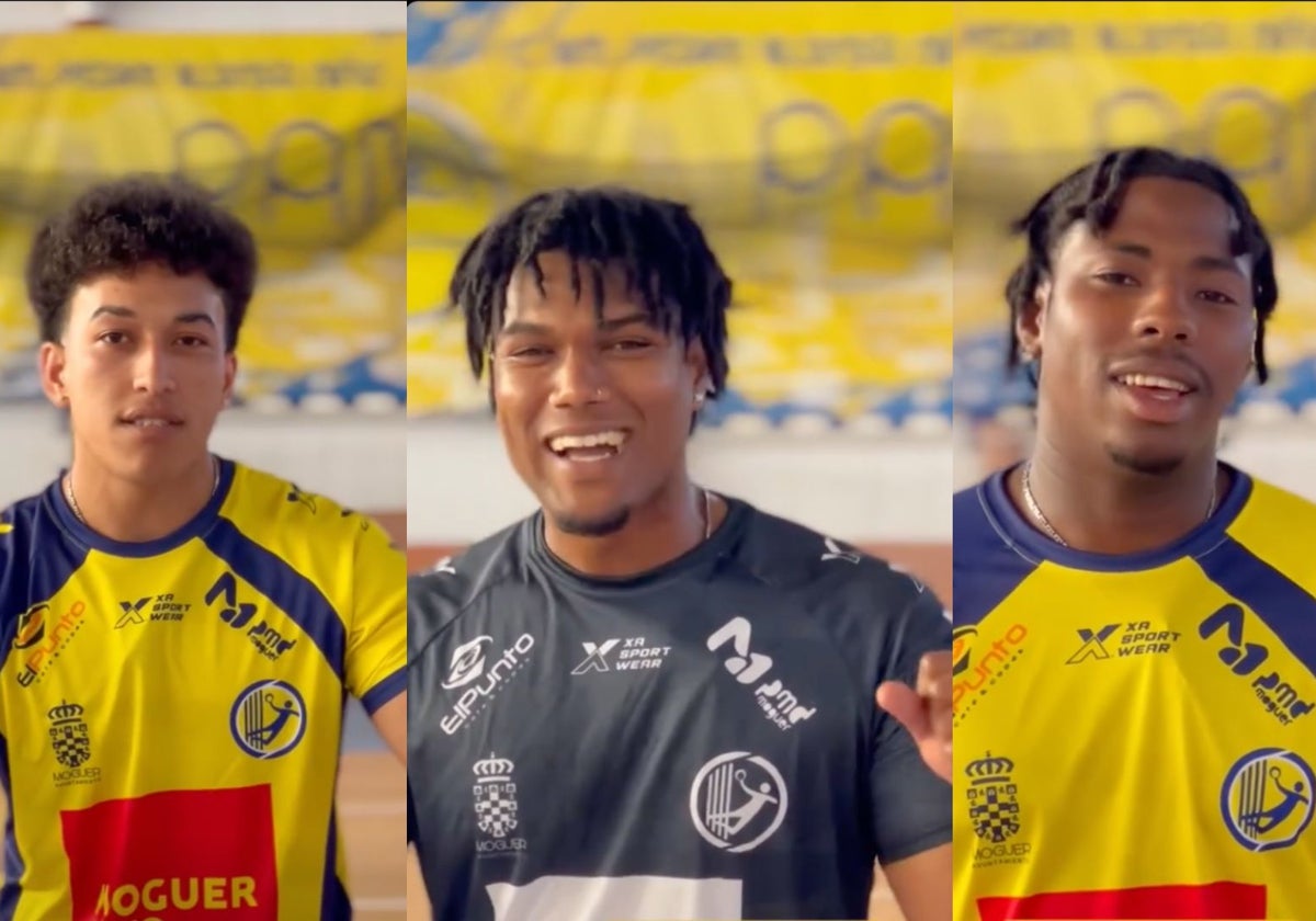 Los jugadores cubanos Diosel Rondón, Jorge Prent y Daril González