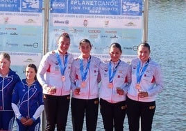 Daniela García Heredia, con sus compañeras, medalla de bronce mundial