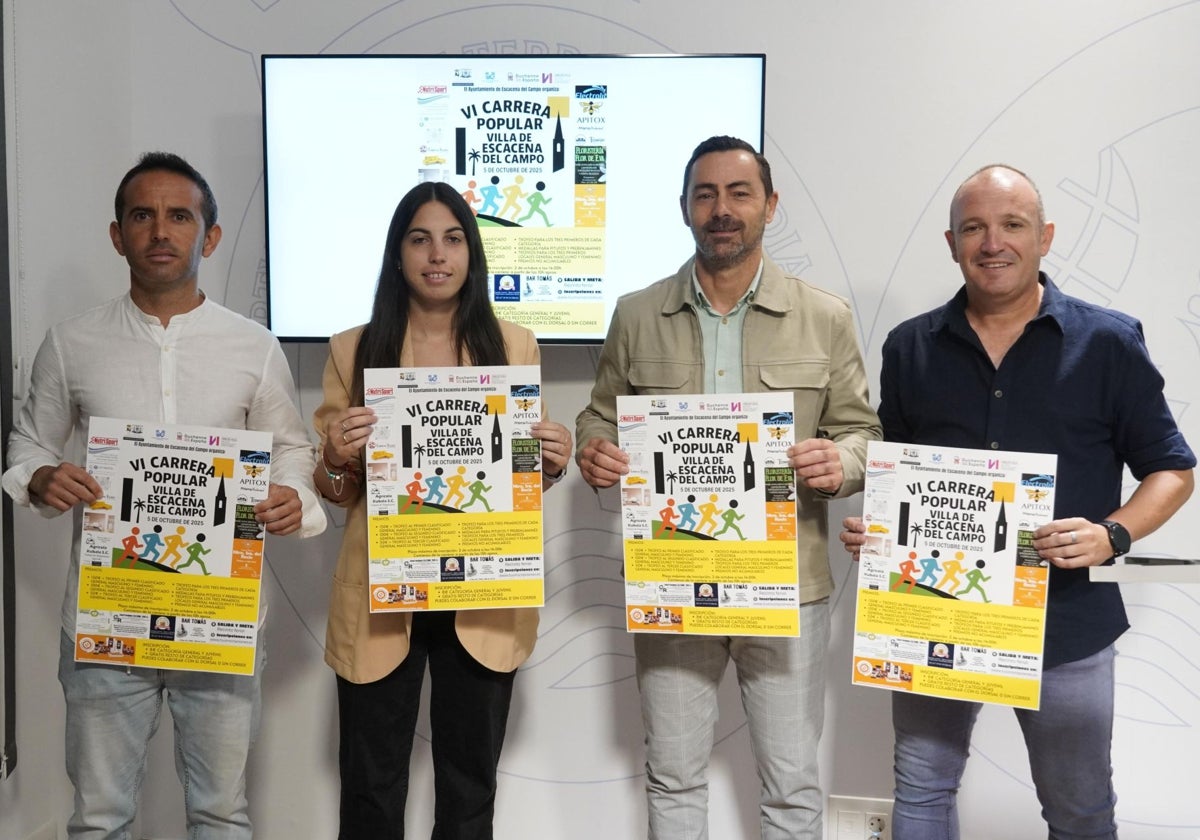 La presentación en la Diputación de la VI Carrera Popular 'Villa de Escacena'