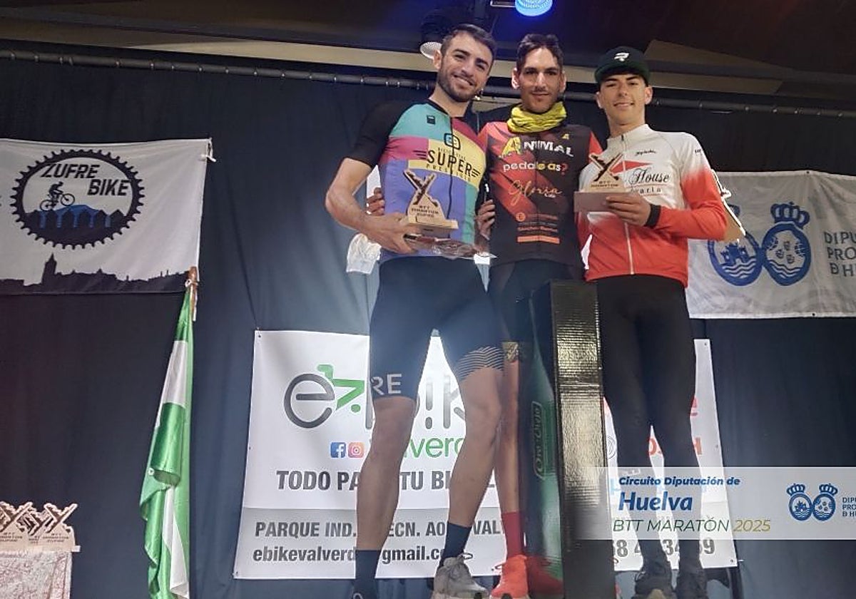 El podium en la categoría masculina en Zufre