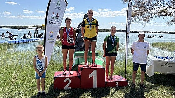 Lluvia de metales para el Tartessos Huelva en el Campeonato de Andalucía de Promoción de Piragüismo