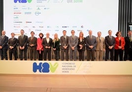 Las autoridades arropan en la Torre Cepsa de Madrid la presentación del I Congreso Nacional de Hidrógeno Verde en Huelva