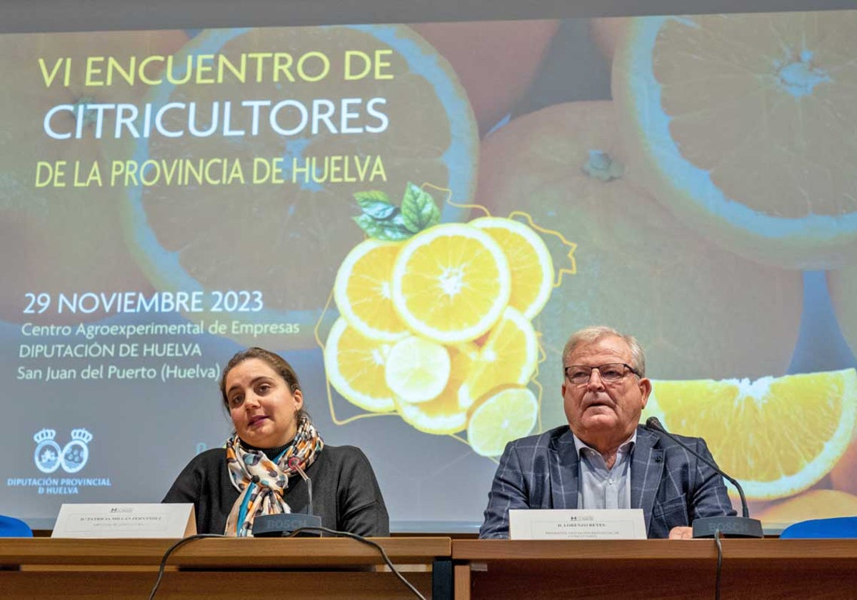 Patricia Millán y Lorenzo Reyes, durante el encuentro