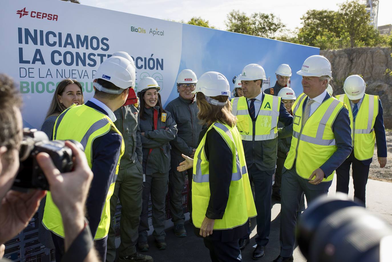 La colocación de la primera piedra de la planta de biocombustibles 2G, en imágenes