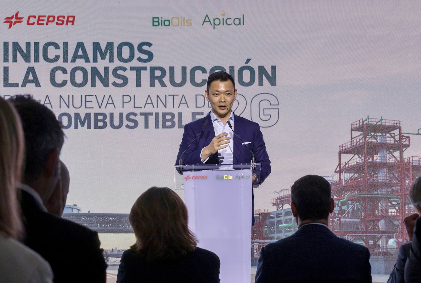 La colocación de la primera piedra de la planta de biocombustibles 2G, en imágenes