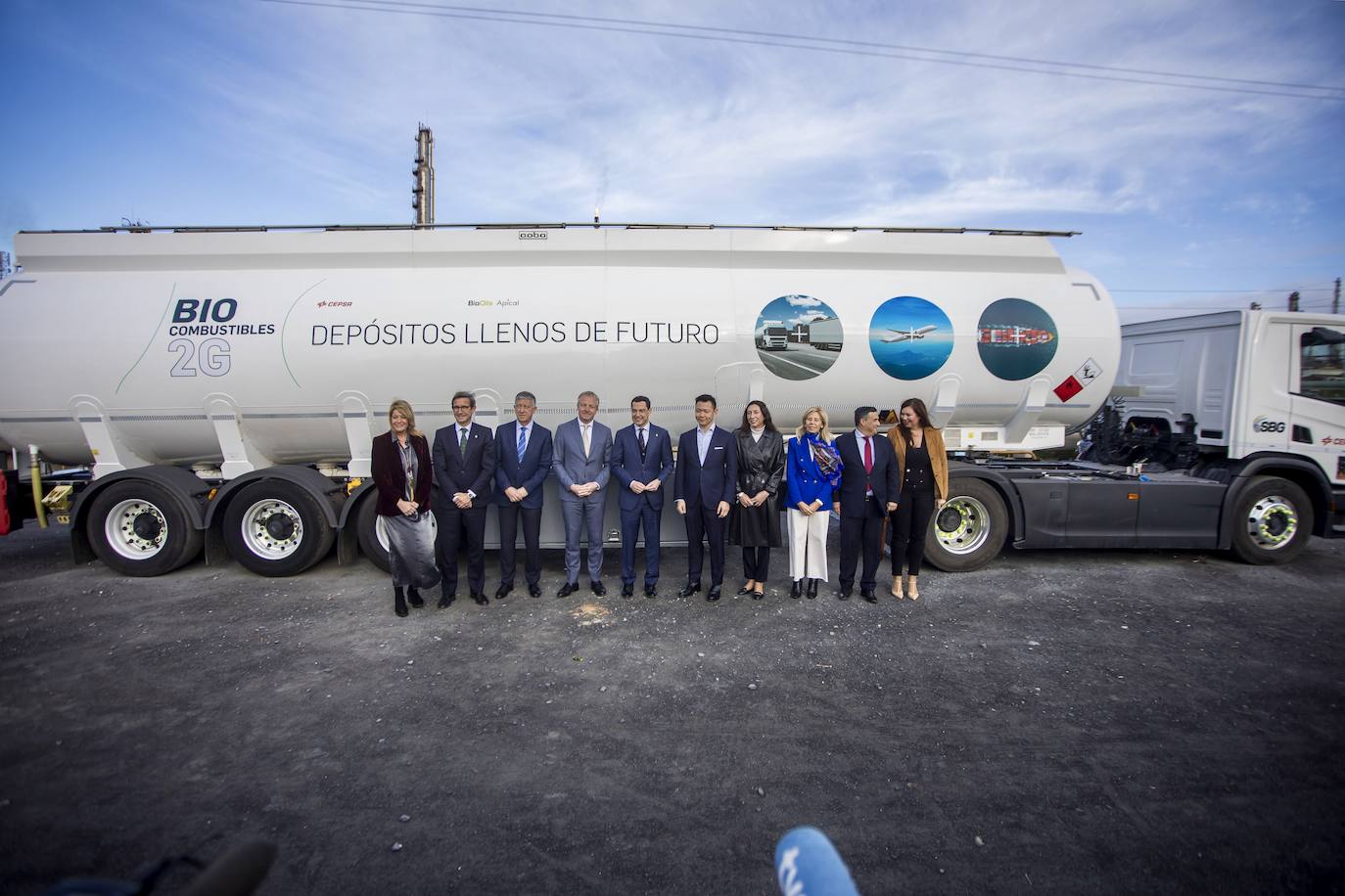 La colocación de la primera piedra de la planta de biocombustibles 2G, en imágenes