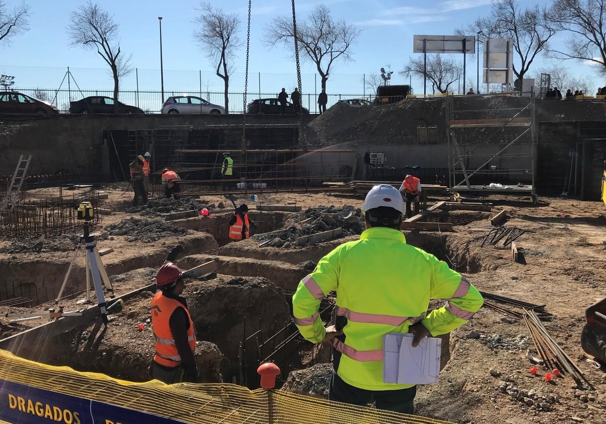 Trabajadores de la construcción, en una obra