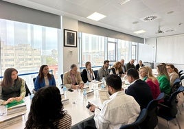 La reunión en la Subdelegación del Gobierno del Embajador de Honduras en España