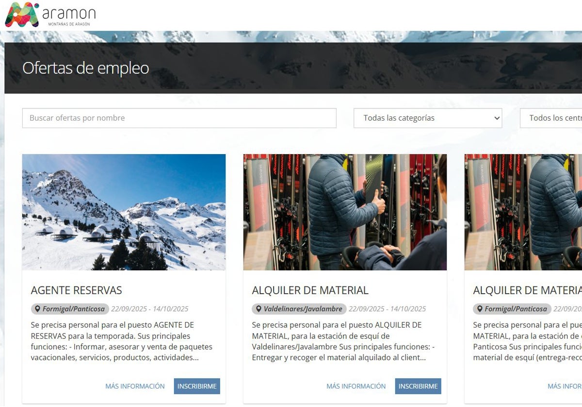 Buscan 200 trabajadores para las estaciones de esquí del Pirineo aragonés