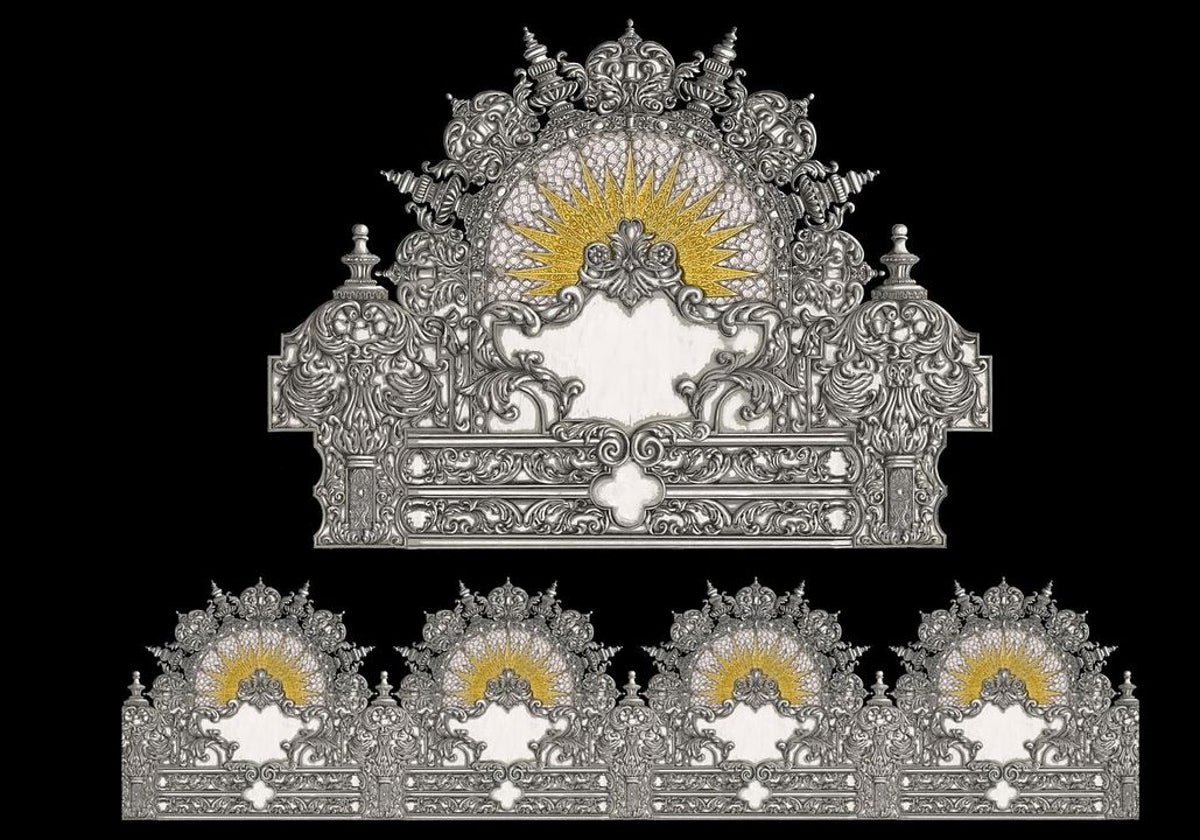 Diseño de las nuevas ráfagas de la Virgen del Rocío