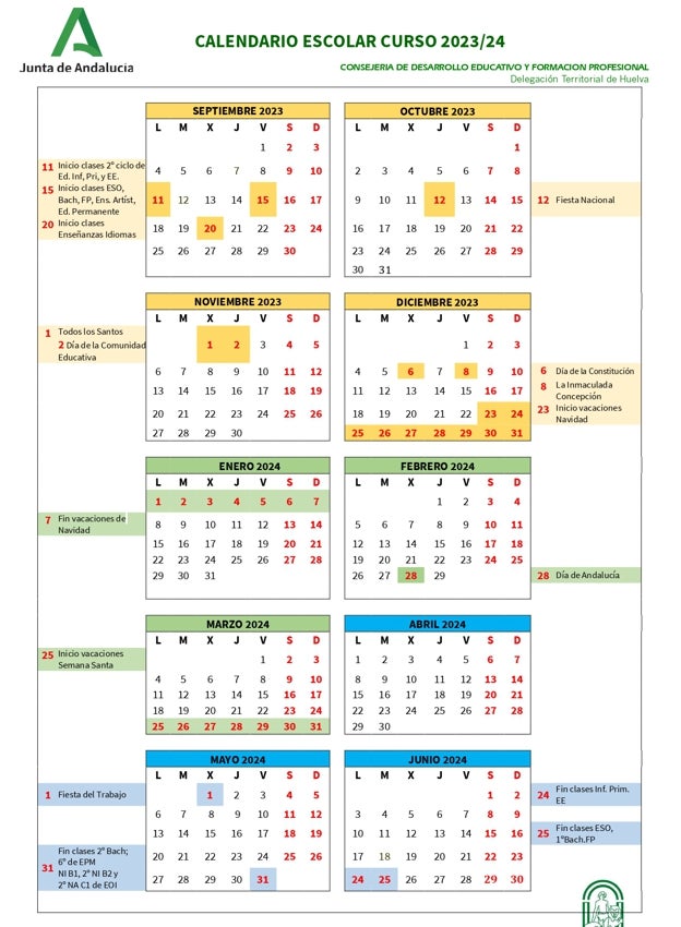 ¿Es festivo el 2 de noviembre en los colegios de Huelva y se hace puente?: esto es lo que dice el calendario escolar