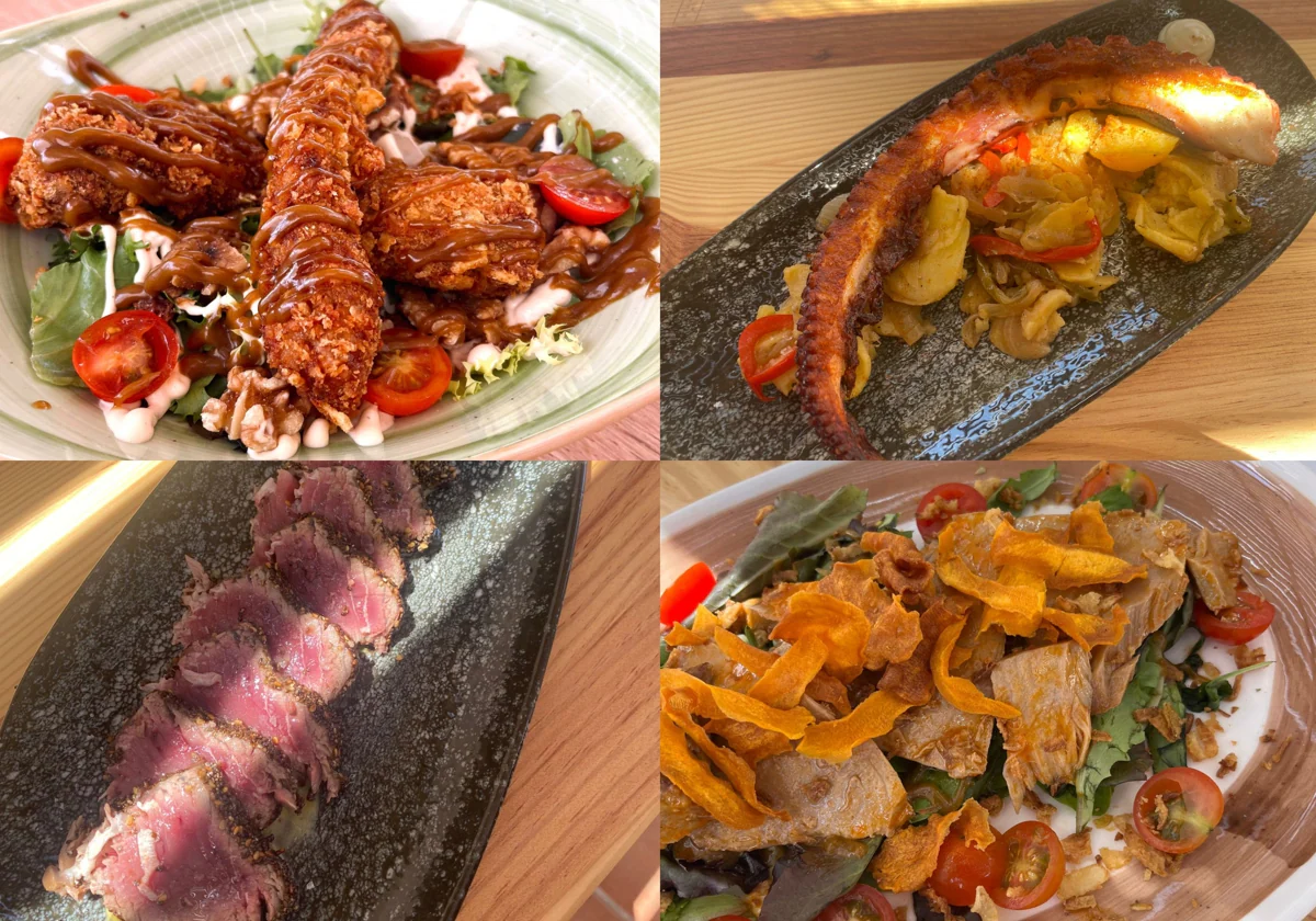 Algunos de los platos de la carta del restaurante Julieta en Punta Umbría