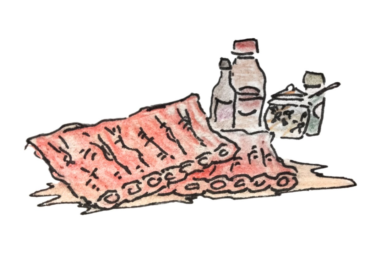 Unas costillas de cerdo