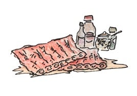 Unas costillas de cerdo