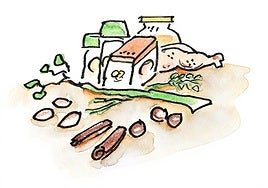 Algunos de los ingredientes de nuestro plato