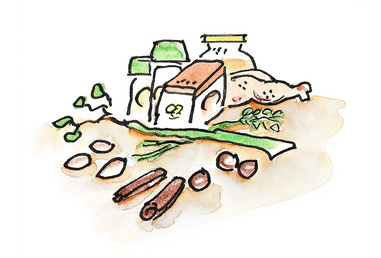 Algunos de los ingredientes de nuestro plato