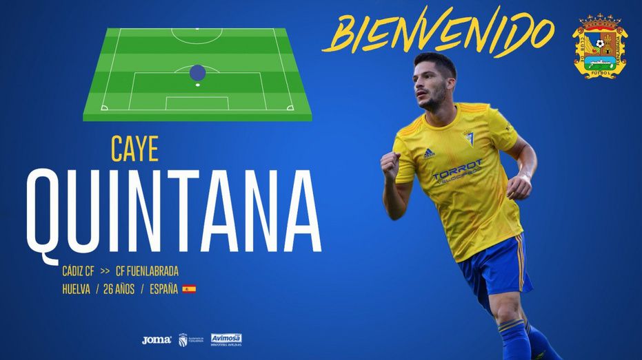 Caye Quintana se marcha al Fuenlabrada cedido por el Cádiz hasta el 30 de junio
