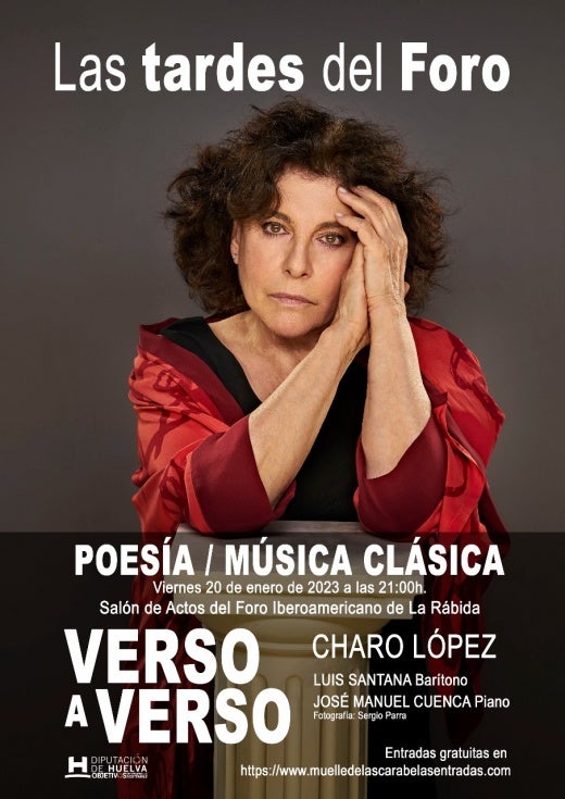 La actriz Charo López abre 'Las Tardes del Foro' con el recital 'Verso a Verso'