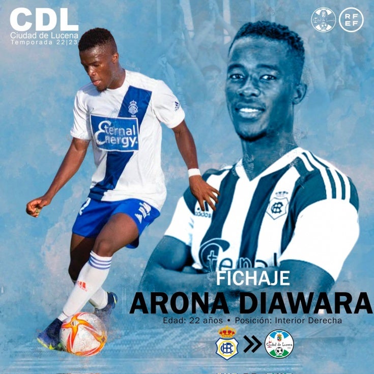 Se confirma la marcha de Diawara al Ciudad de Lucena