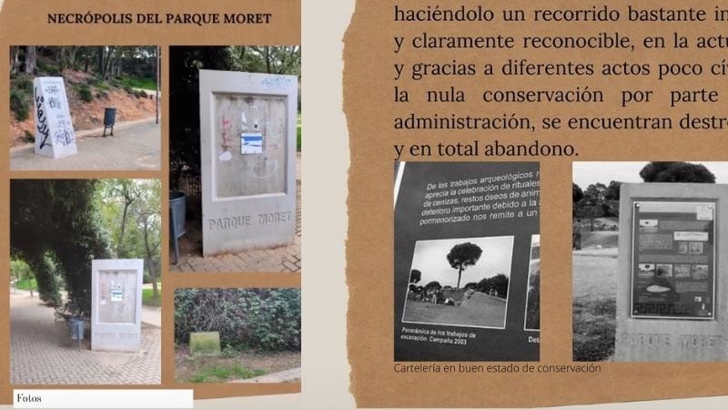 Los carteles invisibles de la necrópolis del parque Moret