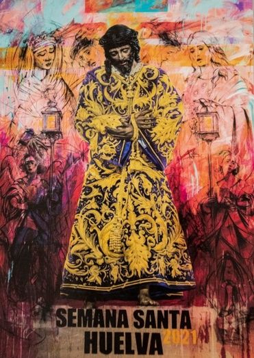 Una colorista imagen del Nazareno protagoniza el cartel de la Semana Santa