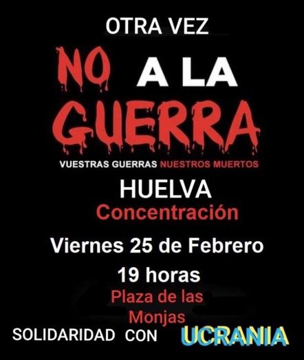 Concentración contra la guerra, esta tarde en la plaza de las Monjas