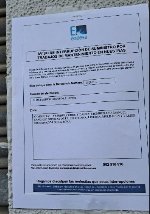 Ojo si vives en Viaplana porque te van a cortar la luz más de ocho horas este domingo