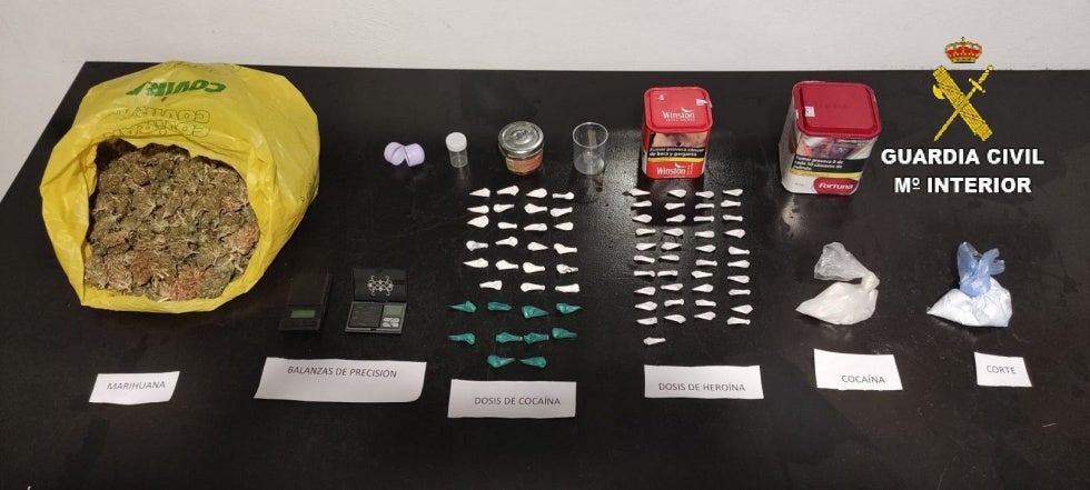 Un detenido en Manzanilla en la desarticulación de un punto de venta de droga que surtía de cocaína y heroína a varios pueblos del Condado