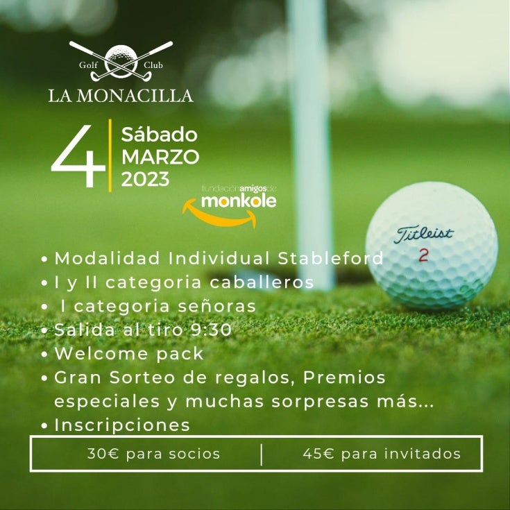 Inscripciones abiertas para el II Torneo Benéfico de Golf 'Amigos de Monkole'
