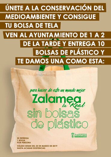 Bolsas de tela para acabar con el plástico en Zalamea