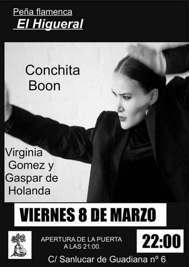 La bailaora holandesa Conchita Boon, en la peña ‘El Higueral’