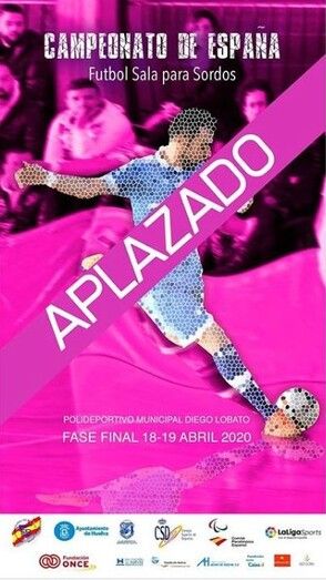 Aplazado el Campeonato de España de Fútbol Sala para sordos de abril en el Diego Lobato