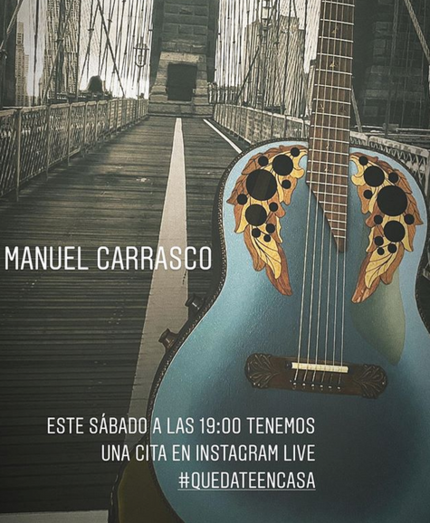Manuel Carrasco amenizará el confinamiento con un concierto online
